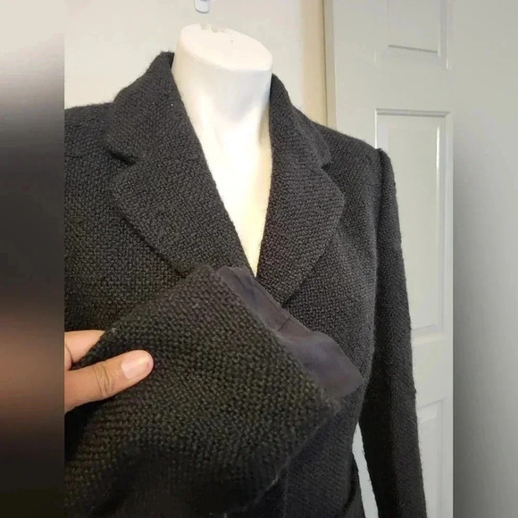 Banana Republic Black Tweed Wool Fully Lined Minimalist Career Wear Suit(12/14) - Picture 6 of 14